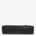 Chanel Medium Classic Double Flap Bag Black Quilted Jersey With 24K Gold-Plated Hardware