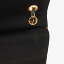 Chanel Medium Classic Double Flap Bag Black Quilted Jersey With 24K Gold-Plated Hardware