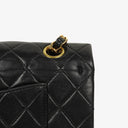 Chanel Medium Classic Double Flap Bag Black Quilted Lambskin With 24K Gold-Plated Hardware