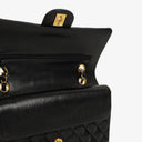 Chanel Medium Classic Double Flap Bag Black Quilted Lambskin With 24K Gold-Plated Hardware