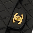 Chanel Medium Classic Double Flap Bag Black Quilted Lambskin With 24K Gold-Plated Hardware
