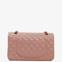 Chanel Medium Classic Double Flap Bag Pink Quilted Caviar Leather With 24K Gold-Plated Hardware