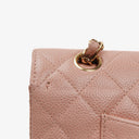 Chanel Medium Classic Double Flap Bag Pink Quilted Caviar Leather With 24K Gold-Plated Hardware