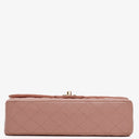 Chanel Medium Classic Double Flap Bag Pink Quilted Caviar Leather With 24K Gold-Plated Hardware