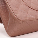 Chanel Medium Classic Double Flap Bag Pink Quilted Caviar Leather With 24K Gold-Plated Hardware
