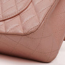 Chanel Medium Classic Double Flap Bag Pink Quilted Caviar Leather With 24K Gold-Plated Hardware