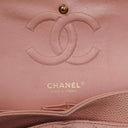 Chanel Medium Classic Double Flap Bag Pink Quilted Caviar Leather With 24K Gold-Plated Hardware