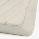 Chanel Medium Classic Double Flap Bag White Chevron Quilted Lambskin 24K Gold-Plated Hardware