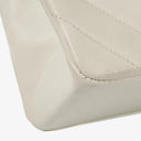 Chanel Medium Classic Double Flap Bag White Chevron Quilted Lambskin 24K Gold-Plated Hardware