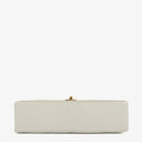 Chanel Medium Classic Double Flap Bag White Chevron Quilted Lambskin 24K Gold-Plated Hardware