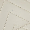 Chanel Medium Classic Double Flap Bag White Chevron Quilted Lambskin 24K Gold-Plated Hardware