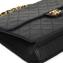 Chanel Medium Classic Navy Quilted Lambskin Single Flap Bag With 24K Gold-Plated Hardware