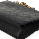 Chanel Medium Classic Navy Quilted Lambskin Single Flap Bag With 24K Gold-Plated Hardware