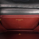 Chanel Medium Classic Navy Quilted Lambskin Single Flap Bag With 24K Gold-Plated Hardware