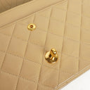 Chanel Medium Classic Quilted Lambskin Double Flap Bag With 24K Gold-Plated Hardware