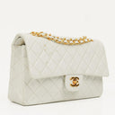 Chanel Medium Classic Quilted Lambskin Double Flap Bag With 24K Gold-Plated Hardware