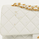 Chanel Medium Classic Quilted Lambskin Double Flap Bag With 24K Gold-Plated Hardware