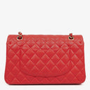 Chanel Medium Classic Red Quilted Leather Double Flap Bag With Gold-Tone Hardware