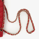 Chanel Medium Classic Red Quilted Leather Double Flap Bag With Gold-Tone Hardware
