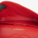 Chanel Medium Classic Red Quilted Leather Double Flap Bag With Gold-Tone Hardware