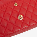Chanel Medium Classic Red Quilted Leather Double Flap Bag With Gold-Tone Hardware