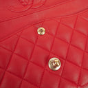 Chanel Medium Classic Red Quilted Leather Double Flap Bag With Gold-Tone Hardware