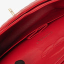 Chanel Medium Classic Red Quilted Leather Double Flap Bag With Gold-Tone Hardware