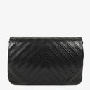 Chanel Medium Classic Single Flap Bag Black Chevron Quilted Lambskin 24K Gold-Plated Hardware