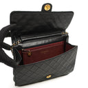 Chanel Medium Classic Single Flap Bag Black Quilted Lambskin 24K Gold-Plated Hardware