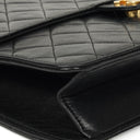 Chanel Medium Classic Single Flap Bag Black Quilted Lambskin 24K Gold-Plated Hardware