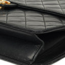 Chanel Medium Classic Single Flap Bag Black Quilted Lambskin 24K Gold-Plated Hardware