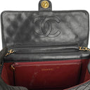 Chanel Medium Classic Single Flap Bag Black Quilted Lambskin With 24K Gold-Plated Hardware