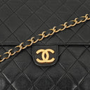 Chanel Medium Classic Single Flap Bag Black Quilted Lambskin With 24K Gold-Plated Hardware