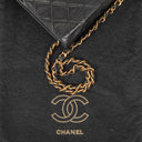 Chanel Medium Classic Single Flap Bag Black Quilted Lambskin With 24K Gold-Plated Hardware