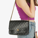 Chanel Medium Classic Single Flap Bag Black Quilted Lambskin With 24K Gold-Plated Hardware