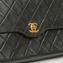Chanel Medium Classic Single Flap Bag Black Quilted Lambskin With 24K Gold-Plated Hardware