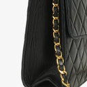 Chanel Medium Classic Single Flap Bag Black Quilted Lambskin With 24K Gold-Plated Hardware