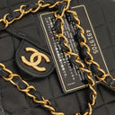 Chanel Medium Classic Single Flap Bag Black Quilted Lambskin With 24K Gold-Plated Hardware
