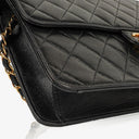 Chanel Medium Classic Single Flap Bag Black Quilted Lambskin With 24K Gold-Plated Hardware