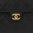 Chanel Medium Classic Single Flap Bag Black Quilted Lambskin With 24K Gold-Plated Hardware