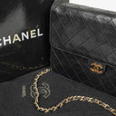 Chanel Medium Classic Single Flap Bag Black Quilted Lambskin With 24K Gold-Plated Hardware