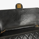 Chanel Medium Classic Single Flap Bag Black Quilted Lambskin With 24K Gold-Plated Hardware