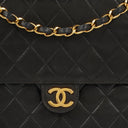 Chanel Medium Classic Single Flap Bag Black Quilted Lambskin With 24K Gold-Plated Hardware