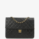 Chanel Medium Classic Single Flap Bag Dark Navy Quilted Lambskin Gold-Tone Hardware