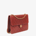 Chanel Medium Classic Single Flap Bag Burgundy Quilted Lambskin With Gold-Tone Hardware