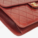 Chanel Medium Classic Single Flap Bag Burgundy Quilted Lambskin With Gold-Tone Hardware