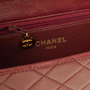 Chanel Medium Classic Single Flap Bag Burgundy Quilted Lambskin With Gold-Tone Hardware
