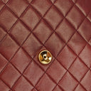 Chanel Medium Classic Single Flap Bag Burgundy Quilted Lambskin With Gold-Tone Hardware