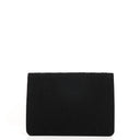Chanel Medium Classic Vintage Black Quilted Jersey Single Flap Bag With Gold-Tone Hardware