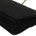 Chanel Medium Classic Vintage Black Quilted Jersey Single Flap Bag With Gold-Tone Hardware